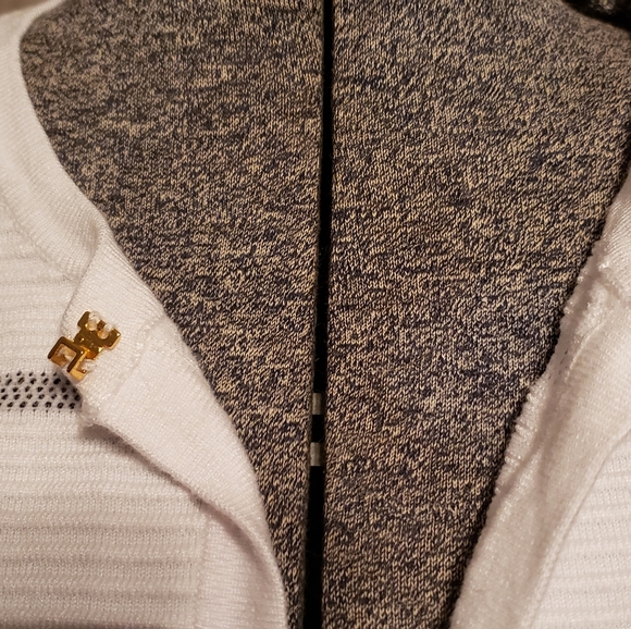 Calvin Klein White Cropped Cardigan Size Large - Picture 2 of 6